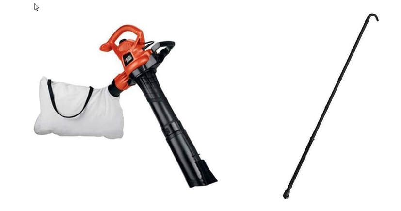 Leaf Blower with Gutter Attachment