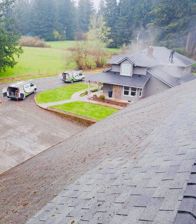 Roof Pressure washing service of Rip City Roof Cleaning
